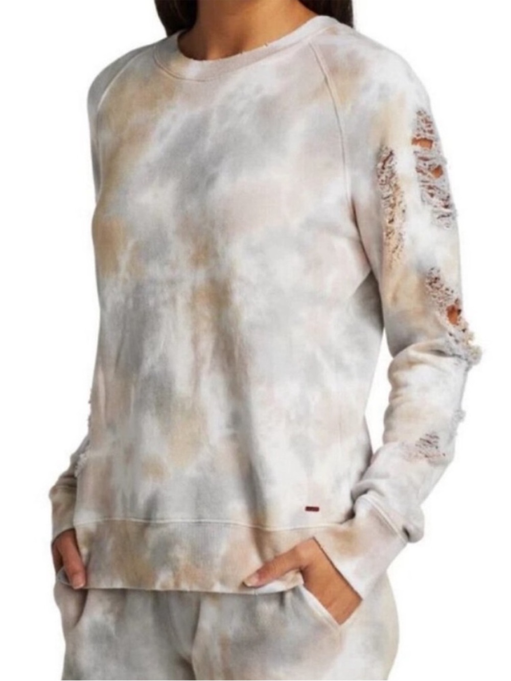 N:Philanthropy Tie Dye Distressed Sweatshirt